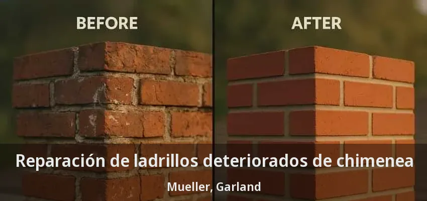 Reparación de ladrillos deteriorados de chimenea Mueller, Garland - TX