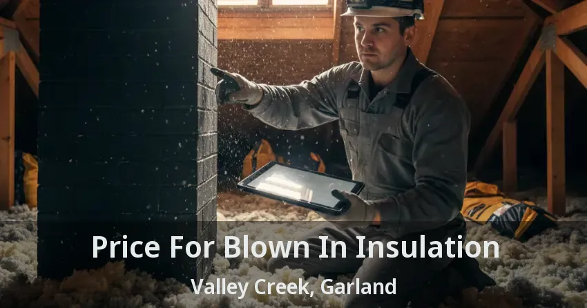 Price For Blown In Insulation Valley Creek, Garland - TX